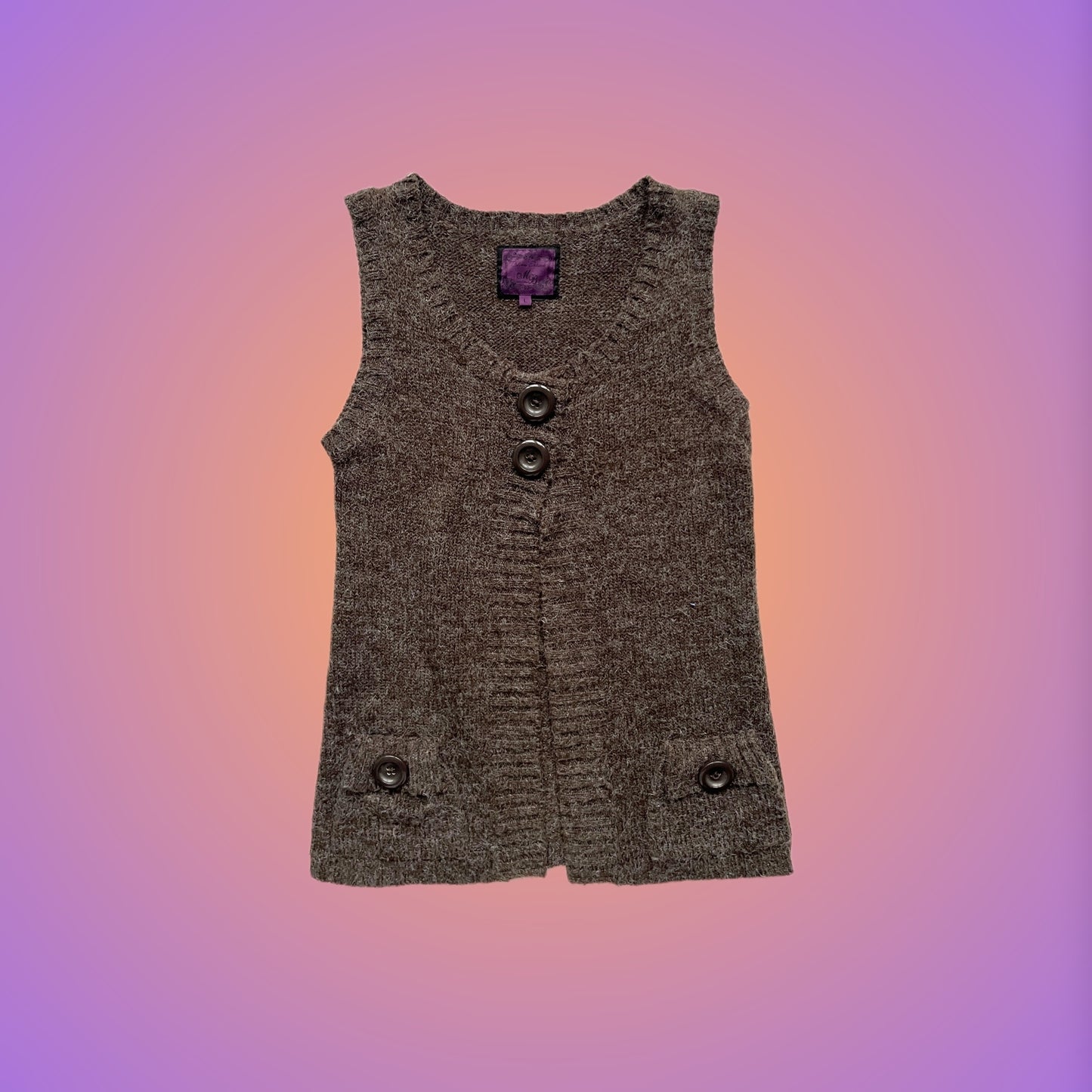 KNIT VEST L from pliswholesale - Italian & euro Y2K supplier 💚