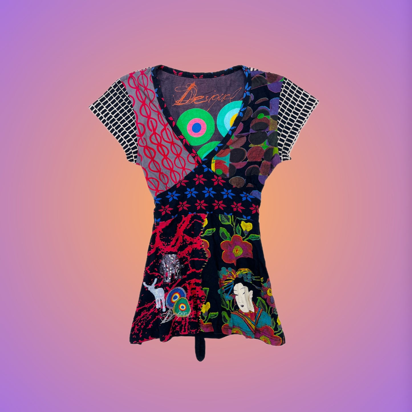 TOP S/M DESIGUAL from pliswholesale - Italian & euro Y2K supplier 💚