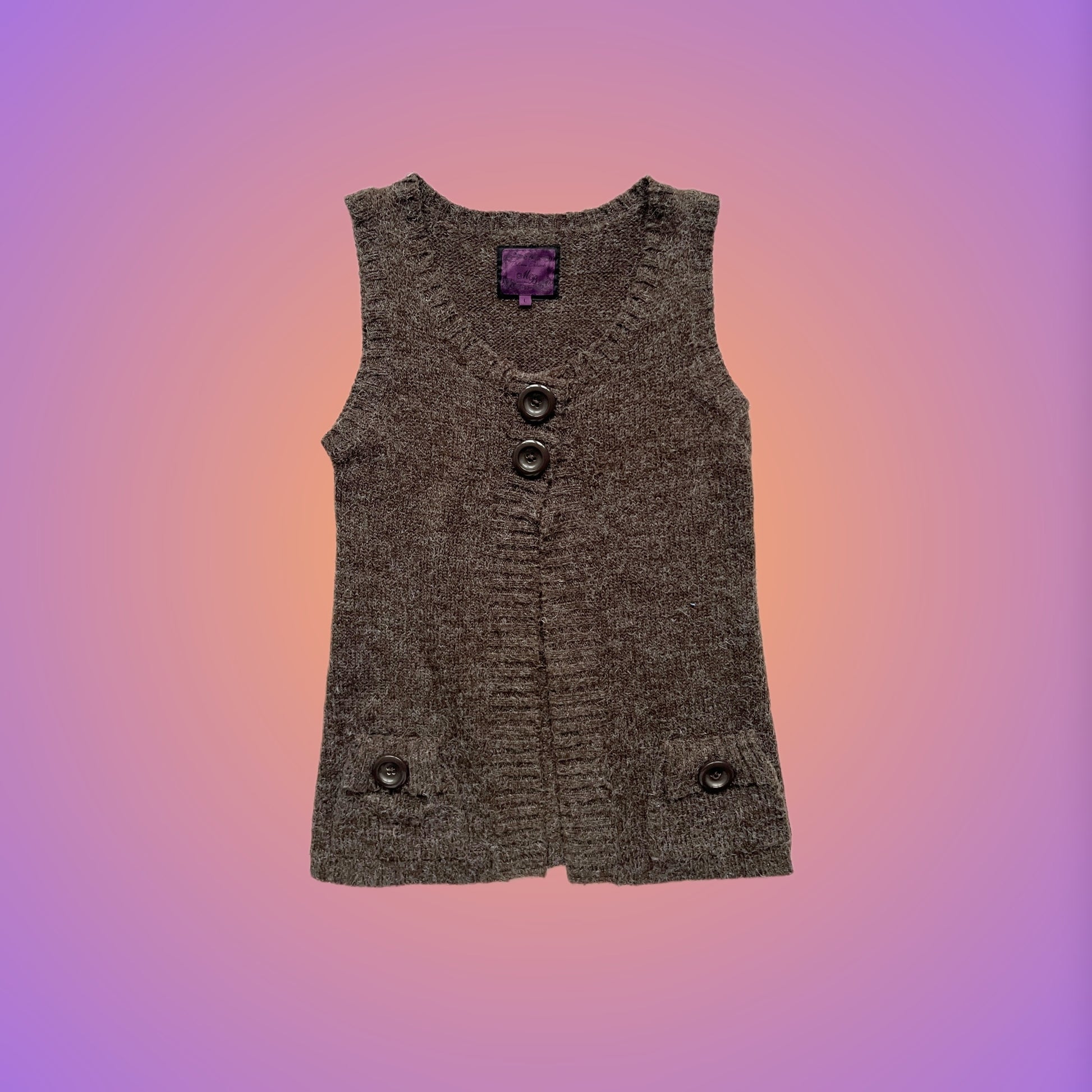 KNIT VEST L from pliswholesale - Italian & euro Y2K supplier 💚