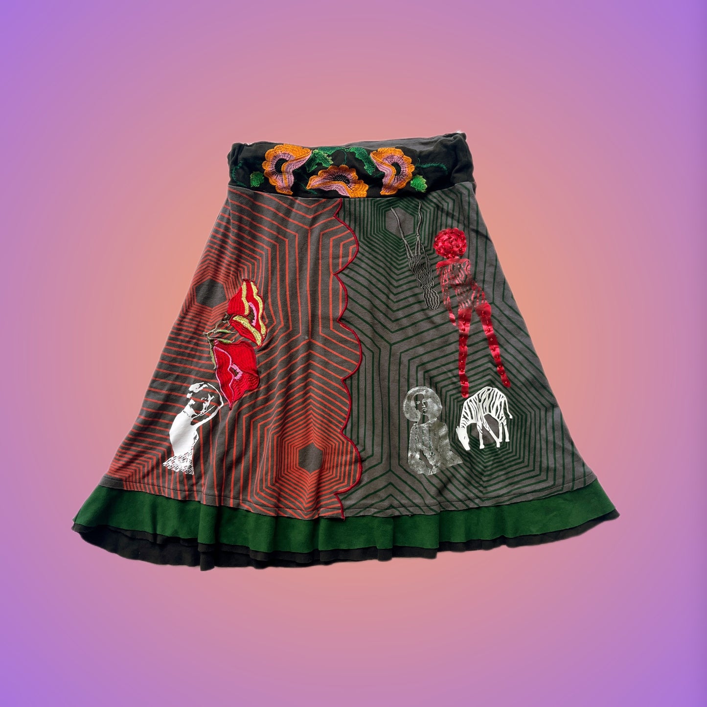 MIDI SKIRT S DESIGUAL from pliswholesale - Italian & euro Y2K supplier 💚