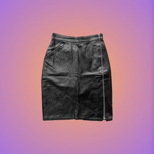 MIDI SKIRT M/L LEATHER